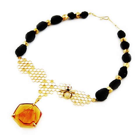 Kiriko Glass Honeycomb Necklace