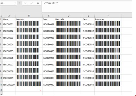 Created barcodes in Excel to print labels - Microsoft Tech Community