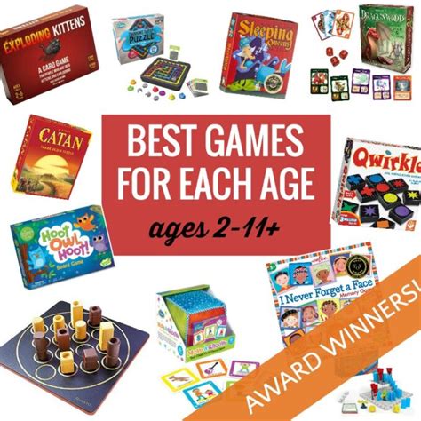 The Best Award Winning Games for Kids for Each Age