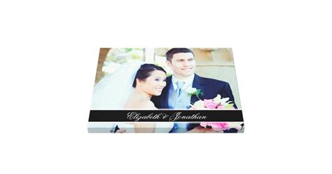 Custom Wedding Photo Personalized Canvas Art | Zazzle