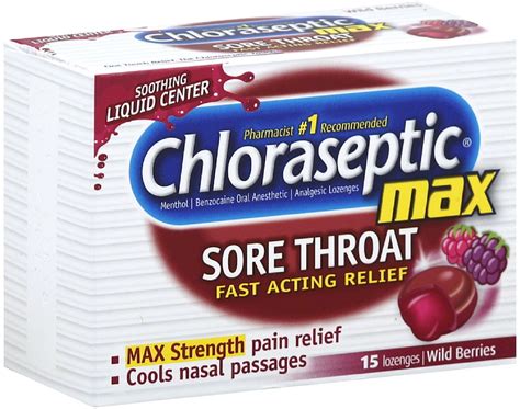 Chloraseptic Max Strength Sore Throat Lozenges, Wild Berries 15 ea (Pack of 3) - Walmart.com