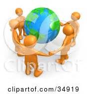 Free Teamwork Clip Art Of A Circle Of Diverse People Holding Hands