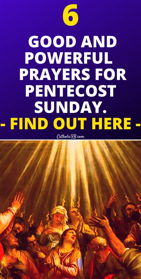 Six Good and Powerful Prayers for Pentecost Sunday. – Prayer Central