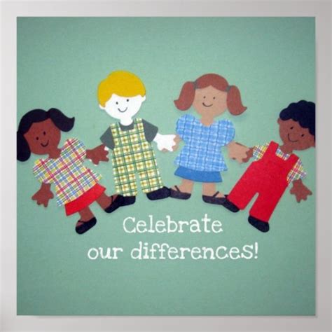 Celebrate our differences! poster | Zazzle