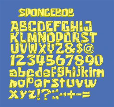 Spongebob Font - Dafont Free Spongebob Time Cards, Spongebob Cartoon, Spongebob Birthday Party ...