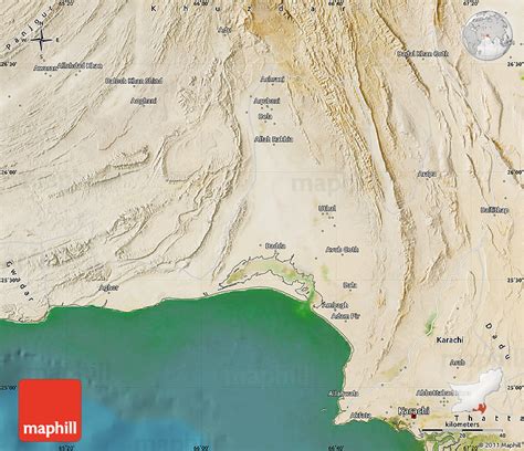 Satellite Map of Lasbela