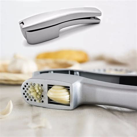 New Garlic Press And Slicer 2 IN 1 Heavy Duty Garlic Ginger Mincer ...