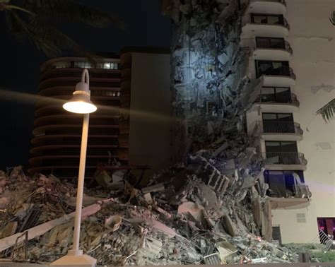 Surfside Building Collapse: People Trapped Beneath Rubble As Rescuers ...