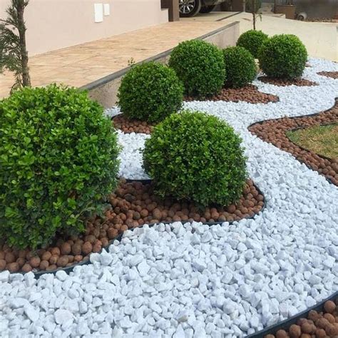 20+ Modern White Stone Landscaping Ideas To Transform Your Yard | Stone ...