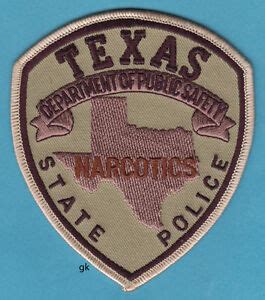 TEXAS DPS NARCOTICS STATE POLICE SHOULDER PATCH (tan) | eBay