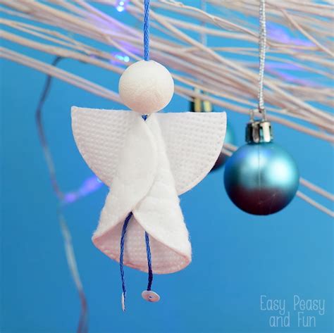 Cotton Rounds Angels Ornaments - Christmas Ornaments for Kids to Make ...