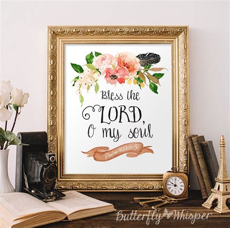 Bless the Lord O my soul Christian wall art by ButterflyWhisper