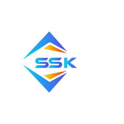 SSK abstract technology logo design on white background. SSK creative ...