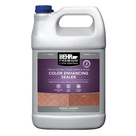 BEHR PREMIUM 1 gal. Color Enhancing Penetrating Clear Concrete Sealer 98201 - The Home Depot