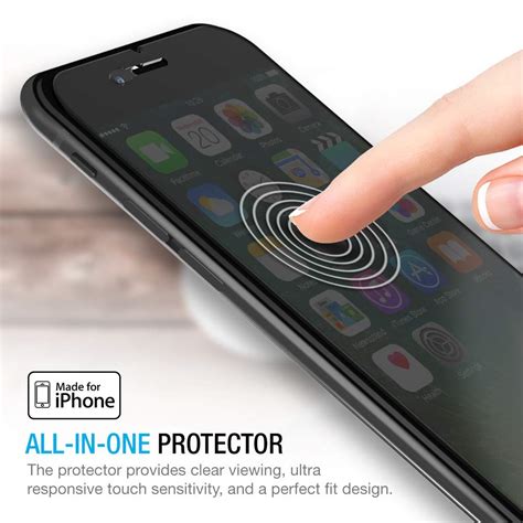 iPhone 8 Plus / 7 Plus Screen Protector, Maxboost [Privacy Black,2 Pack ...