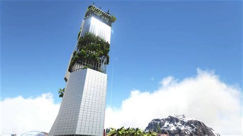 ark survival evolved pve skyscraper made from tek structures, and built with renewable energy ...