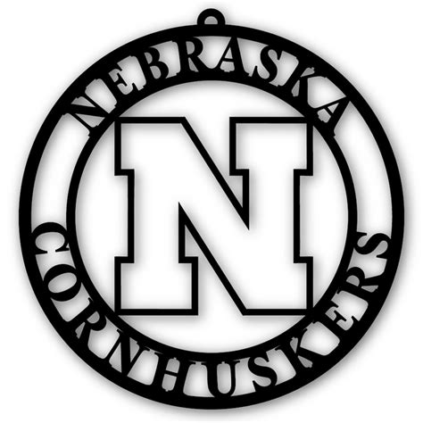 Black Nebraska Huskers 16'' Team Logo Cutout