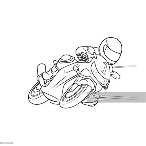 Motorcycle Racing Clipart Black And White