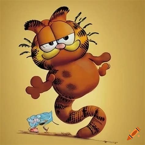 Graphic novel with garfield as a detective on Craiyon