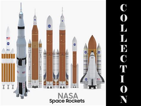 7 Models NASA Space Rockets Collection 3D model | CGTrader