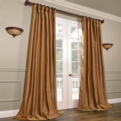 Buy Empire Gold Yarn Dyed Faux Dupioni Silk Curtains