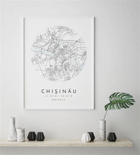 Chisinau Map Chișinău Moldova City Map Home Town Map - Etsy