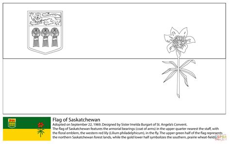 Flag of Saskatchewan coloring page | Free Printable Coloring Pages