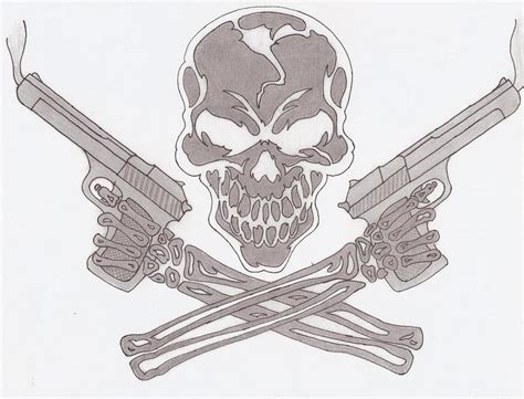 skull and guns by coaster14 on DeviantArt