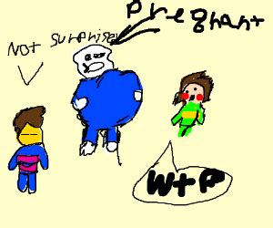 mpreg sans got cancer (cringy af) - Drawception