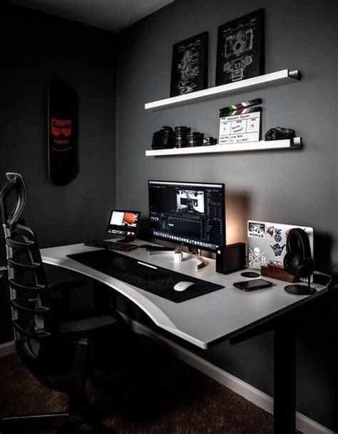 attractive black gaming room🤩 | Home studio setup, Bedroom setup, Home ...