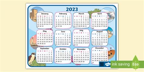 Qatar Mini Calendar Tabs 2023 (teacher made) - Twinkl