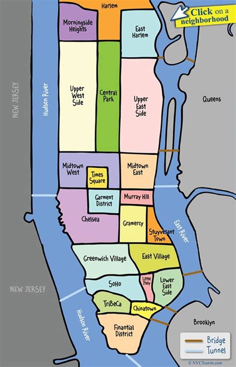 Manhattan, NY: Washington Heights and Inwood are above Harlem | New york city map, Nyc ...