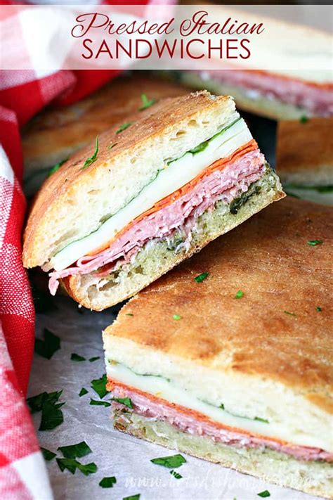 Pressed Italian Sandwiches | Let's Dish Recipes