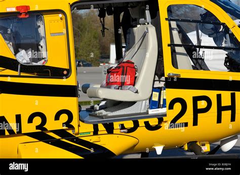 American Eurocopter EC-135 Helicopter fuselage and cockpit Stock Photo - Alamy