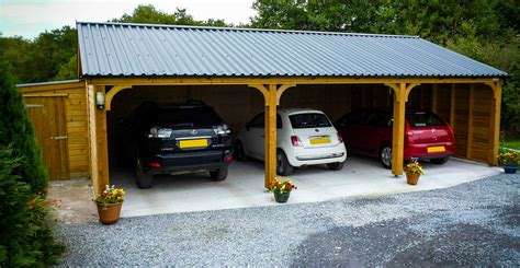 Timber Car Port Kits - Wood Carport Kits Carports Portable Garages / Timber frame wooden ...