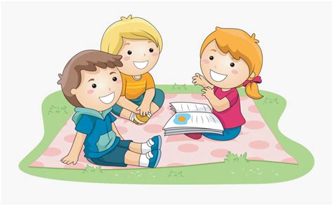 Children Reading Clipart Png - Kids Telling Story Clipart , Free ...