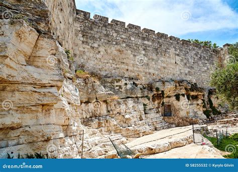 Wall of the Old City of Jerusalem Stock Photo - Image of holy, tourism: 58255532