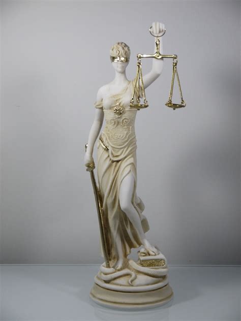 GREEK GODDESS THEMIS STATUE FIGURINE BLIND LADY JUSTICE SCULPTURE ...