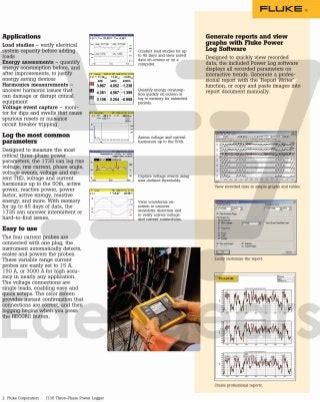 Fluke 1735 (3 Phase) Power Quality Logger