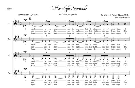 Moonlight Serenade - Pianomom's Sheet Music