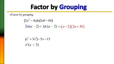 Factor By Grouping And Box Methods Worksheet - FactorWorksheets.com