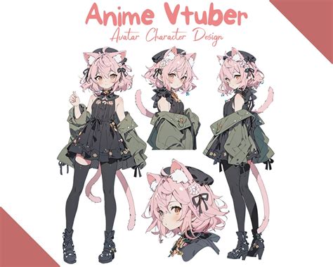 VTUBER Anime Character Design Commission / Consept / Cute Fantasy ...