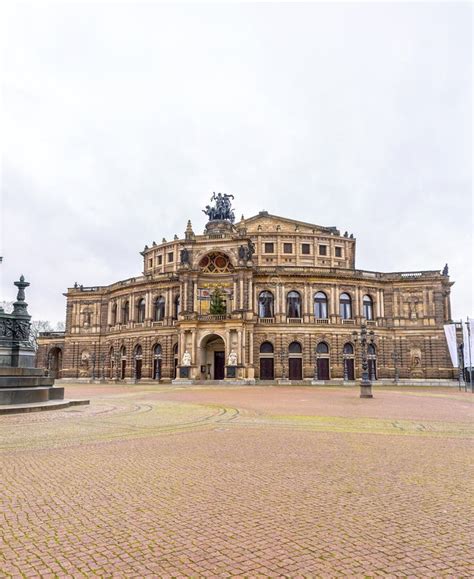 Semperoper Building, the State Opera House in the Old Town of Dresden ...