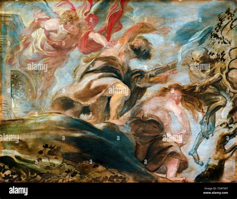 Peter Paul Rubens, Expulsion from the Garden of Eden, Adam and Eve painting, 1620 Stock Photo ...