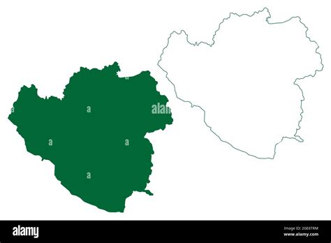 Pauri Garhwal district (Uttarakhand or Uttaranchal State, Republic of India) map vector ...