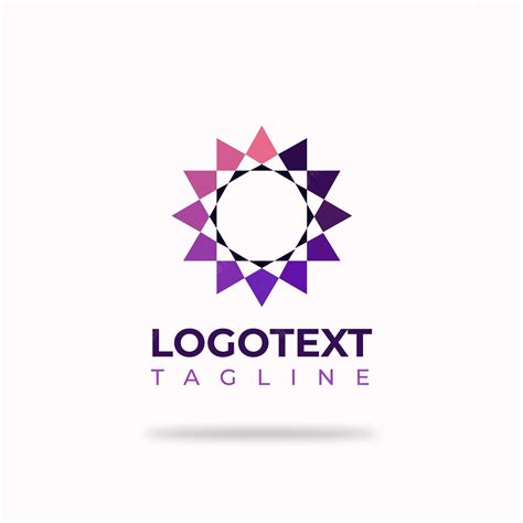 Premium Vector | Colorful geometric pattern logo template