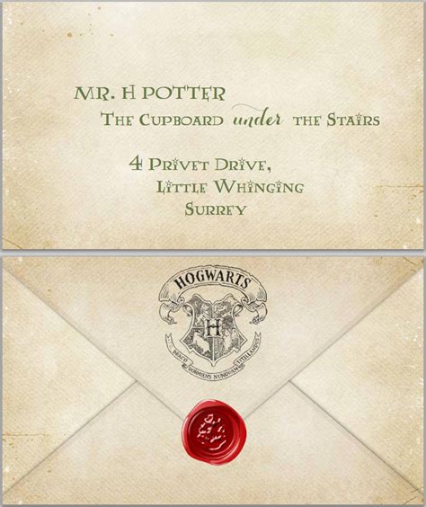 Harry Potter Letter To Hogwarts Template - Agaliprogram