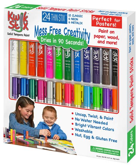 Pencil Grip Kwik Stix Solid Tempera Paints Combo Pack, Thin Size ...