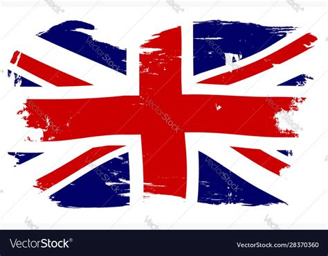 Union jack british flag with grunge Royalty Free Vector