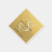Personalized Monogrammed Custom Gold Foil Wedding Paper Napkins | Zazzle